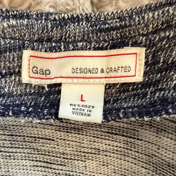 Gap Navy Marled Moto Jacket in Navy Uniform Size Large - Picture 9 of 12